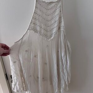 Free People Embroidered Tank Top - Size L